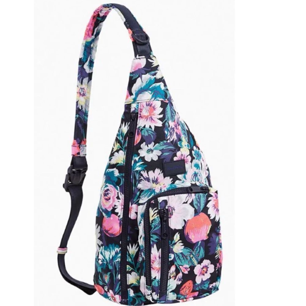 Vera Bradley Reactive SLING BACKPACK in Garden Fruit Picnic/ NWOT